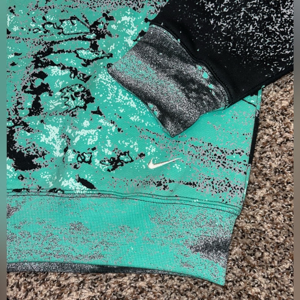 Nike ACG Therma Fit oversized All over print fleece crewneck ‘Light Menta’ NWT. - Picture 11 of 12